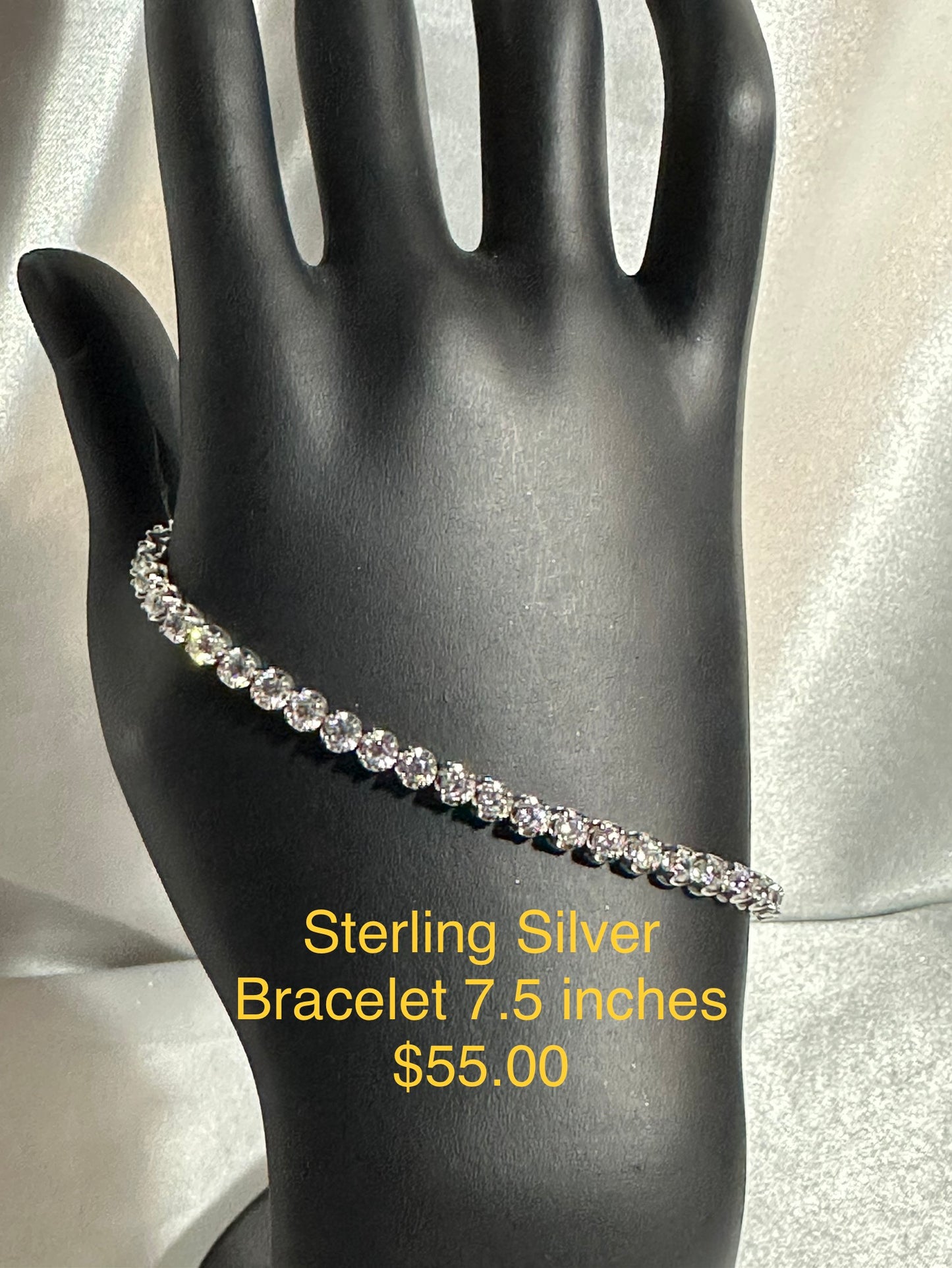 Sterling Silver CZ Bracelet