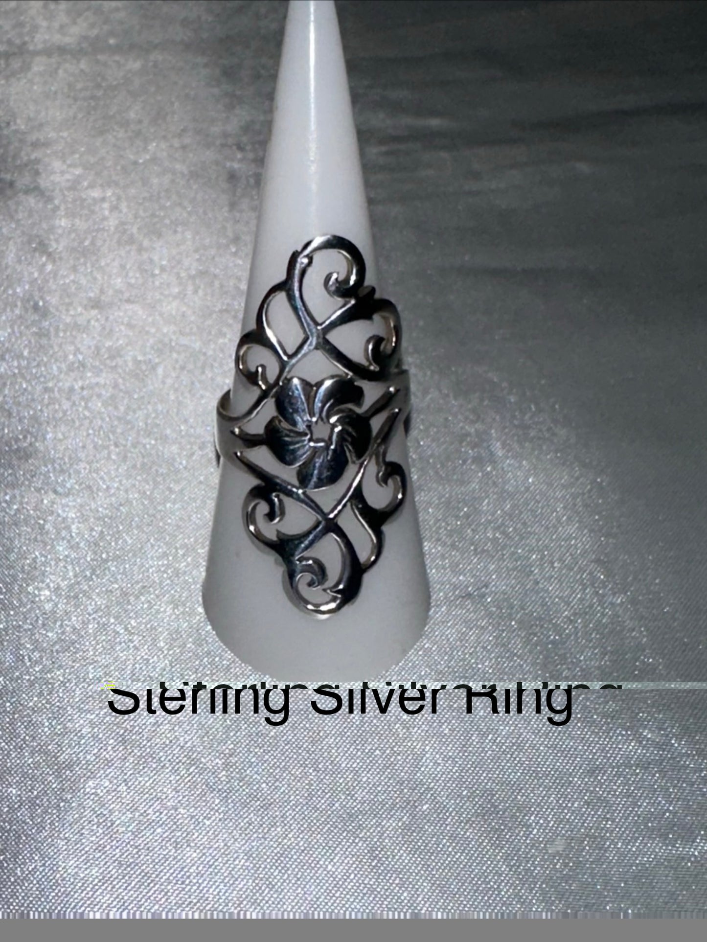 STERLING SILVER RING -SIZE 8 & 9