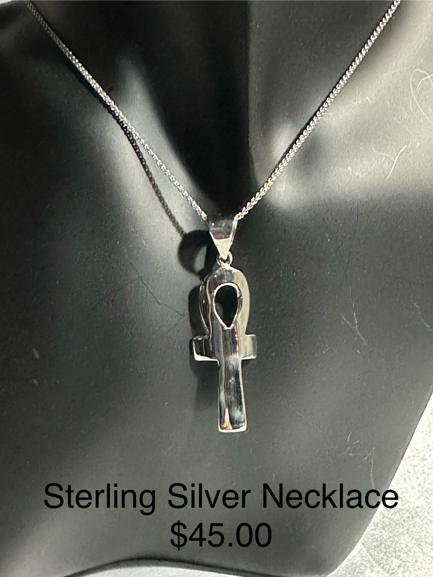 STERLING SILVER CROSS NECKLACE