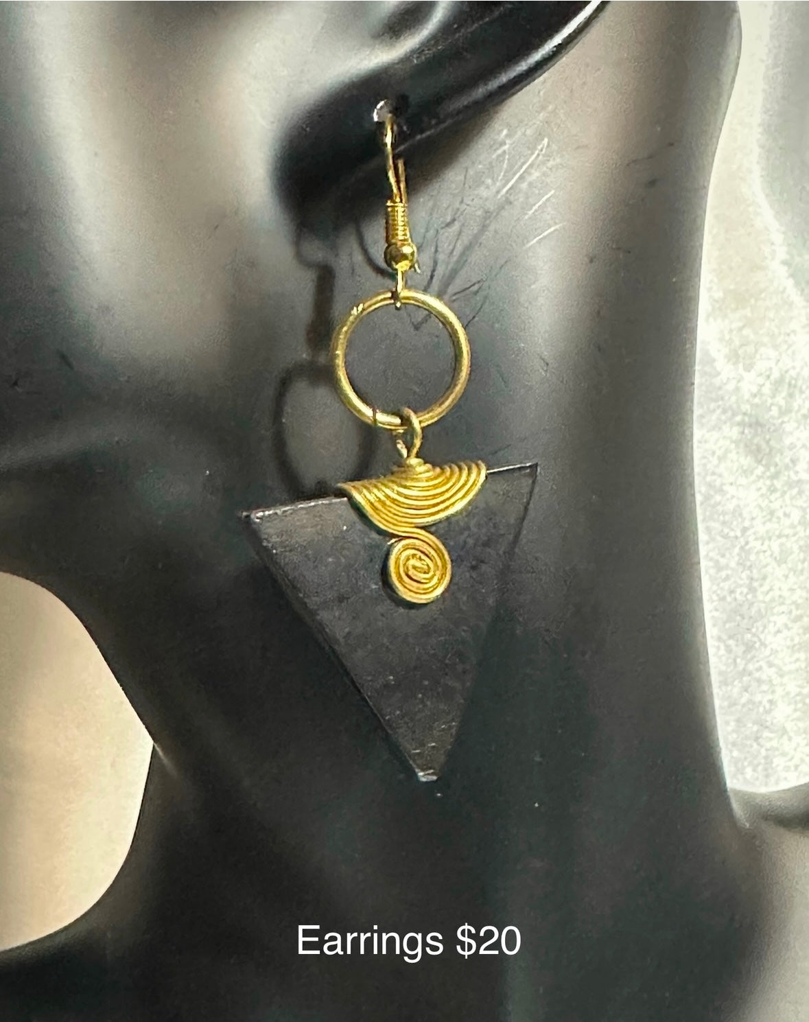 Bone & Brass Earrings