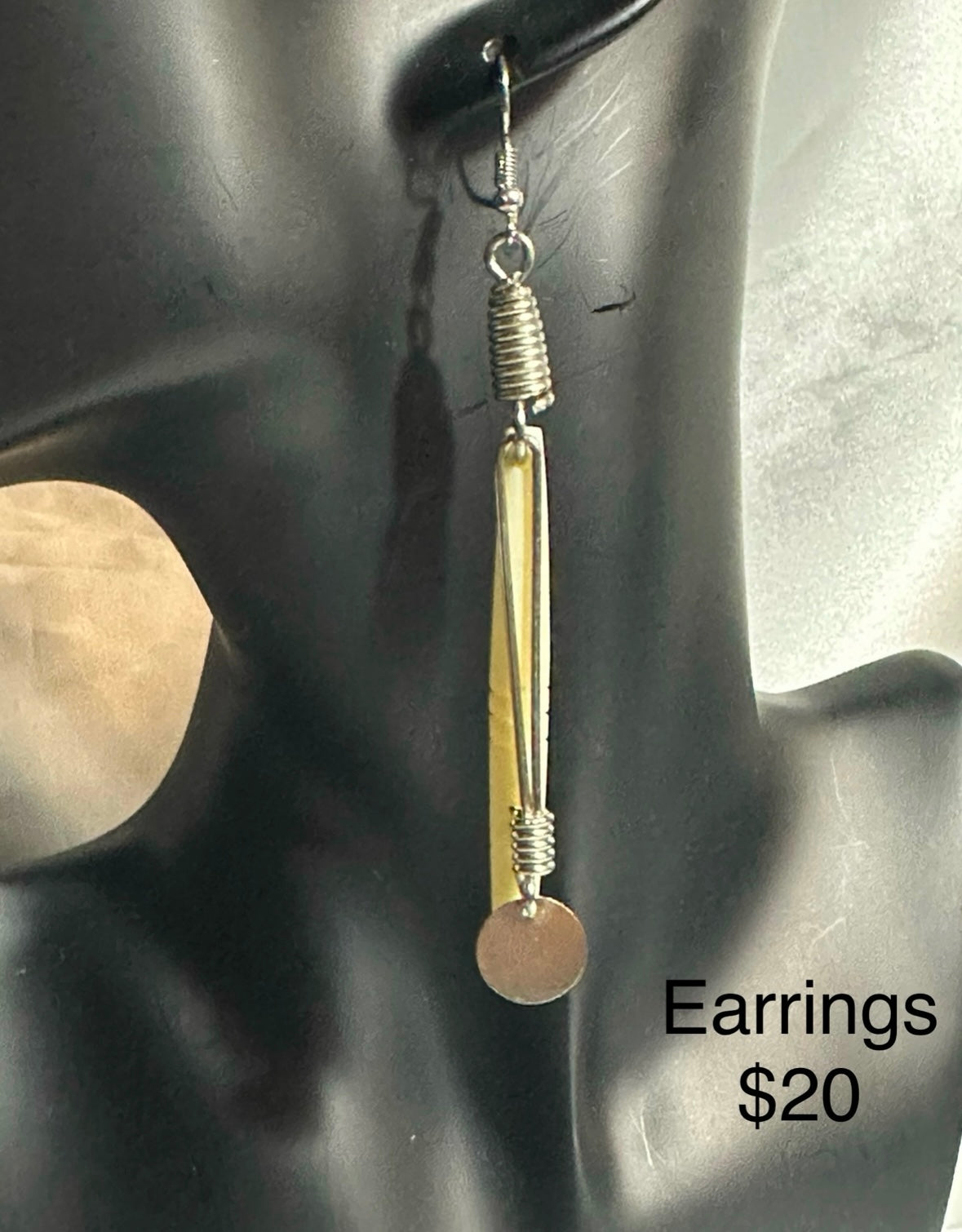 Bone & Brass Earrings