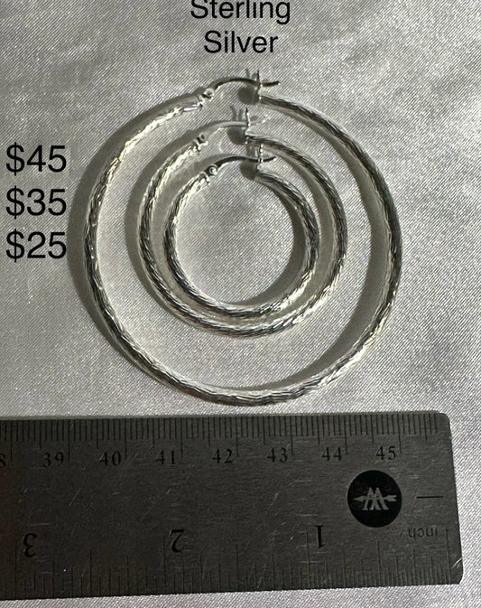 Sterling Silver Hoop Earrings
