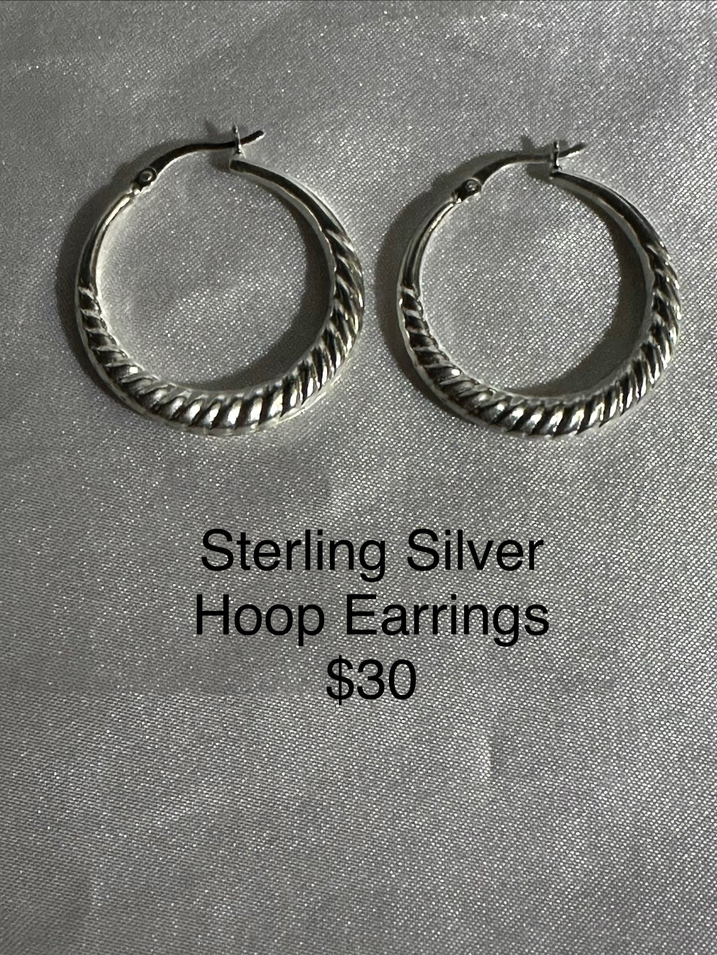 Sterling Siver Hoop Earrings