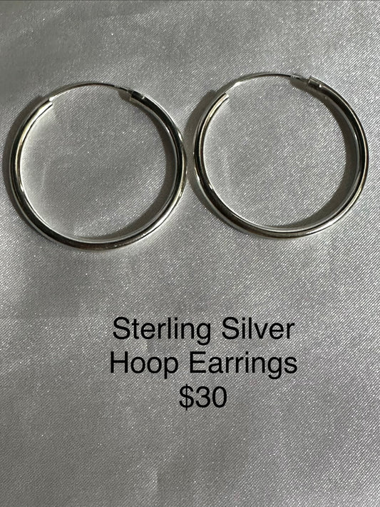 Sterling Silver Hoop Earrings