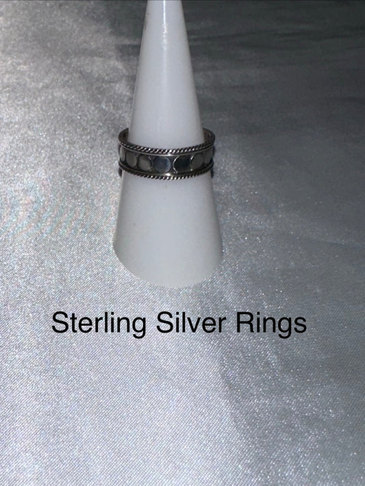 STERLING SILVER RING -SIZE 7 & 8