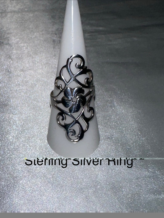 STERLING SILVER RING -SIZE 8 & 9