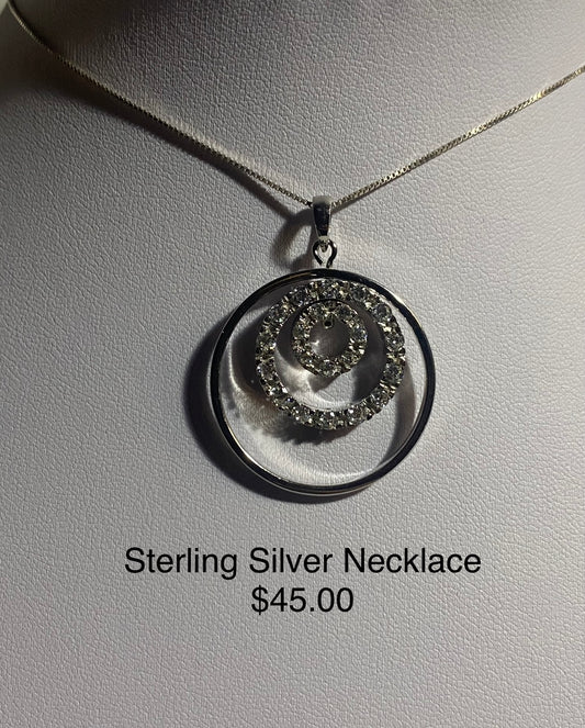 STERLING SILVER NECKLACE CZ